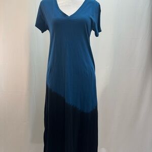 ATM Anthony Thomas Melillo Blue and Black Midi Dress S
